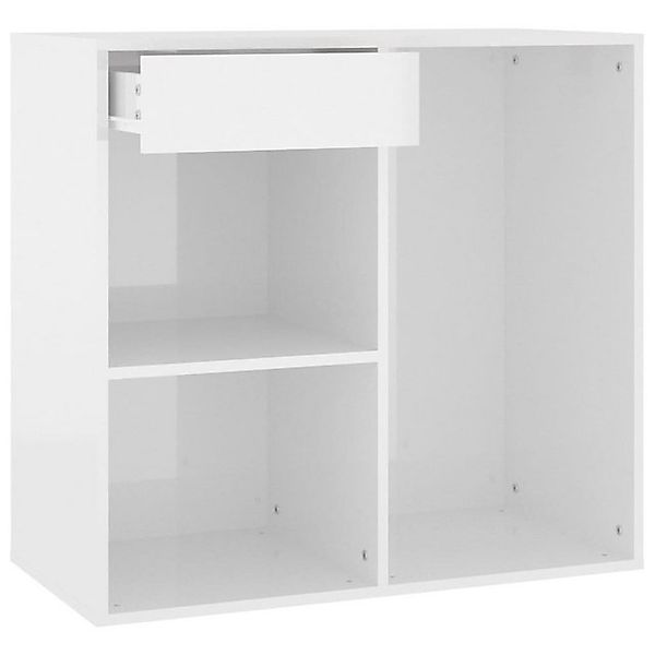 vidaXL Mehrzweckschrank Kosmetikschrank Hochglanz-Weiß 80x40x75 cm Spanplat günstig online kaufen