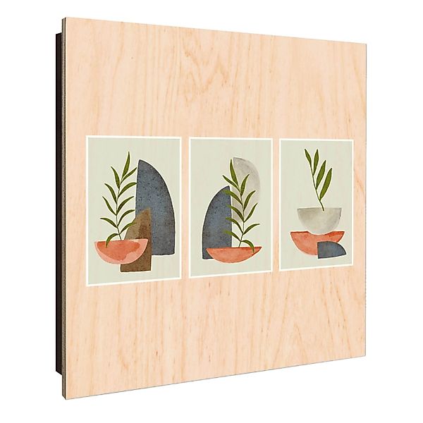 Banjado Schlüsselkasten Holz 30x30cm Schwarz Scharnier Rechts 50 Haken Desi günstig online kaufen