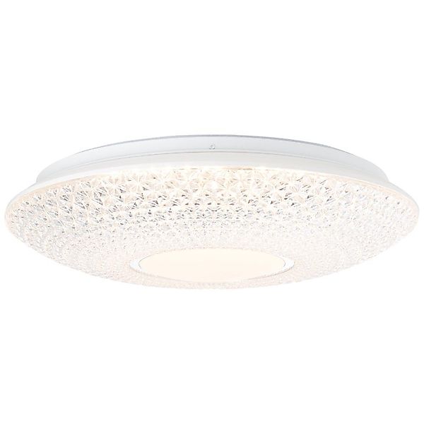 LED Deckenleuchte Nunya in Weiß und Chrom 24W 2500lm günstig online kaufen