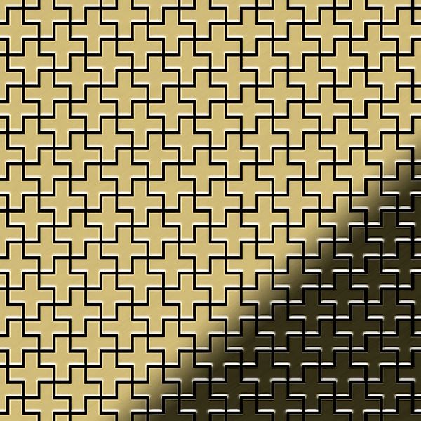 ALLOY Mosaik Fliese Massiv Metall Messing Gewalzt Gold 1,6mm Stark Swiss Cr günstig online kaufen