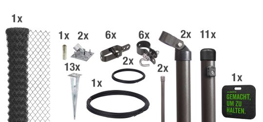 Alberts Maschendrahtzaun Höhe: 80-200cm, Gesamtlänge: 15-25m, mit Bodenhüls günstig online kaufen