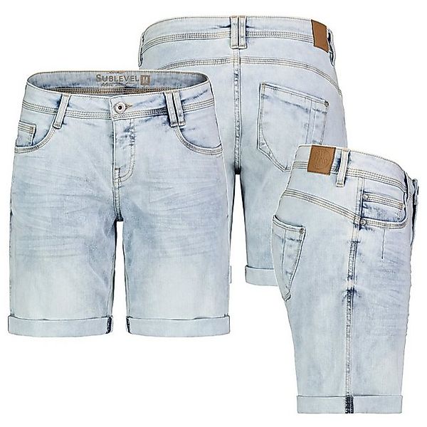 SUBLEVEL Bermudas Damen Jeans Shorts Bermuda Kurze Hose Shorts Short Denim günstig online kaufen