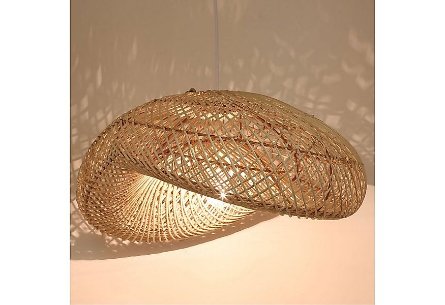 Casa Moro Deckenleuchten Rattan Lampe LUNA in Wellen Form handgemachte Pend günstig online kaufen