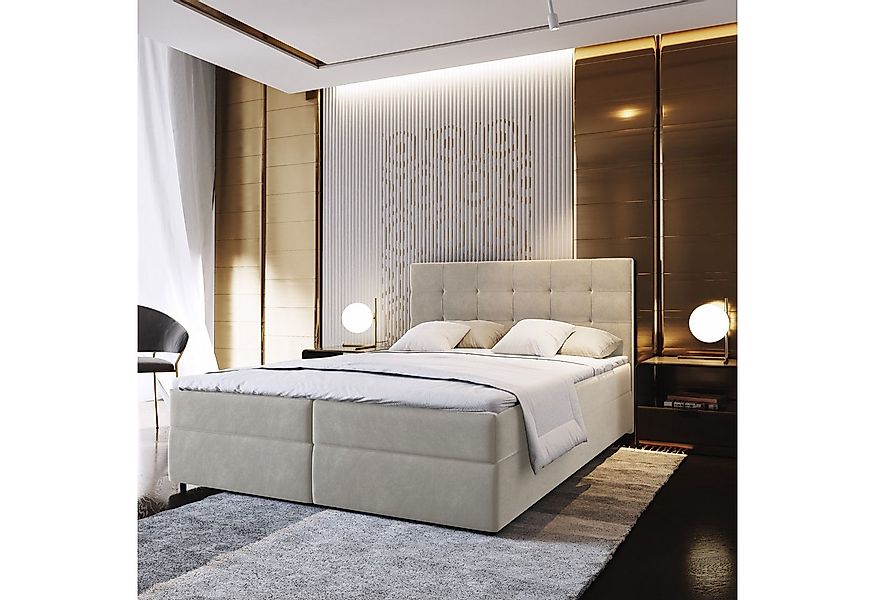 Masseno Boxbett GLOS 140x200 cm mit Bonell Matratze und Topper günstig online kaufen