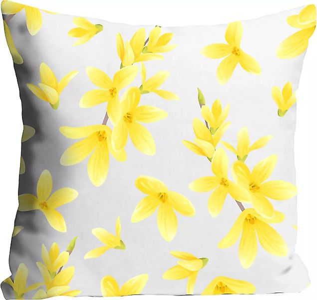 queence Dekokissen »Asiatic Lily«, mit gelben Blumen, Kissenhülle ohne Füll günstig online kaufen