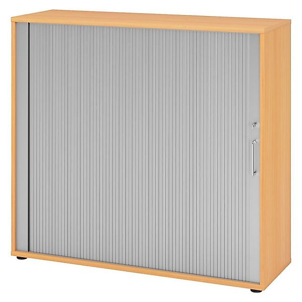bümö Aktenschrank Rollladenschrank office - 3 Ordnerhöhen Dekor: Buche/Silb günstig online kaufen