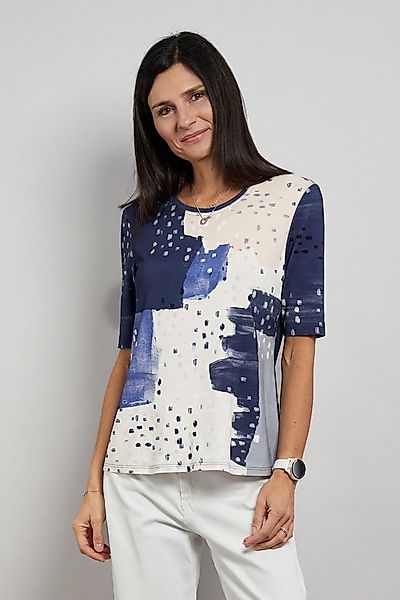Seidel Moden Kurzarmshirt mit grafischem Muster und aus Viskose - MADE IN G günstig online kaufen
