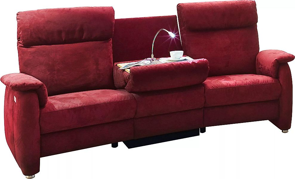 Home affaire Sofa "Turin", mit motorischer Relaxfunktion, Tisch, Leuchte + günstig online kaufen