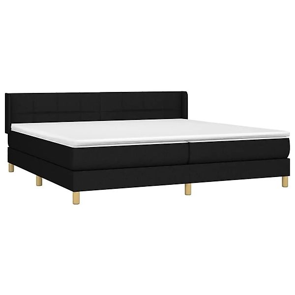 vidaXL Boxspringbett mit Matratze Schwarz 200x200 cm Stoff 3130299 günstig online kaufen