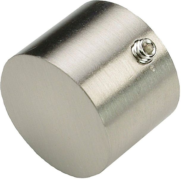 Liedeco Gardinenstangen-Endstück "Endstück, Endknopf edelstahl-optik "Franc günstig online kaufen