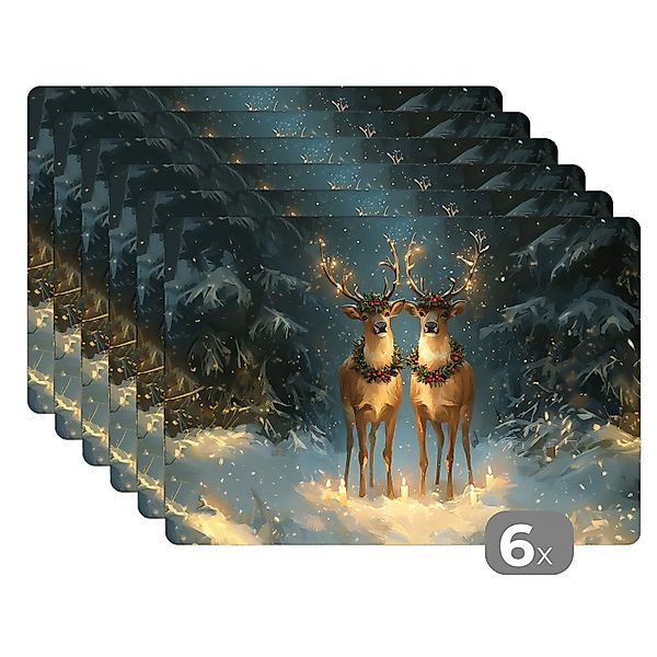 MuchoWow Platzset Kiefer-Märchen - Rentier - günstig online kaufen