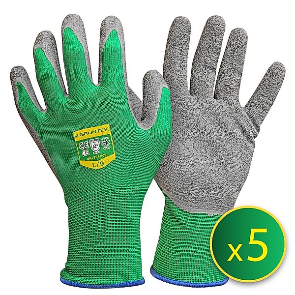 GRÜNTEK Gartenhandschuhe Schutzhandschuhe 5 Paar aus günstig online kaufen