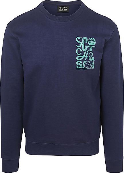 Scotch and Soda Pullover Logo Navy - Größe L günstig online kaufen