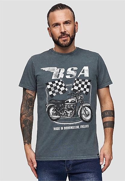Recovered T-Shirt "BSA British Motor Flag", 1 Stk. mit lässigem BSA-Print i günstig online kaufen