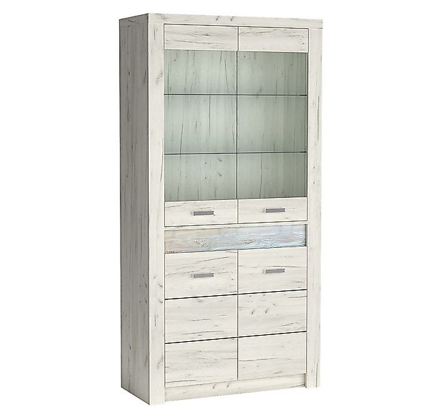 Lomadox Vitrine INGENIO-161 Standvitrine Glasschrank Wohnzimmerschrank mode günstig online kaufen