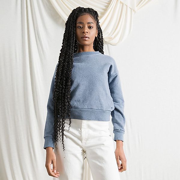 Damen Sweatshirt Recycelter Denim-baumwolle Bobbi günstig online kaufen