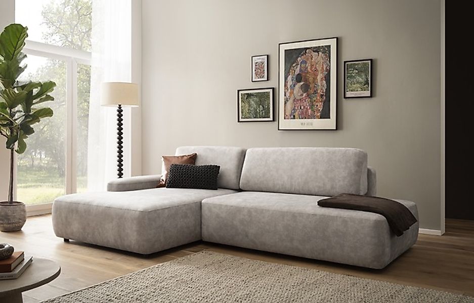 INOSIGN Ecksofa »TORGE, Schlafsofa Cord, Samtvelours u. Strukur fein, Couch günstig online kaufen