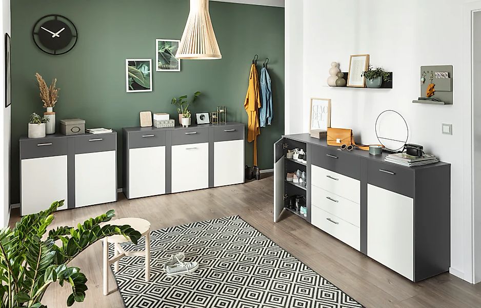 VOGL Möbelfabrik Kommode "Tirent" mit 2 Türen und 4 Schubkästen günstig online kaufen