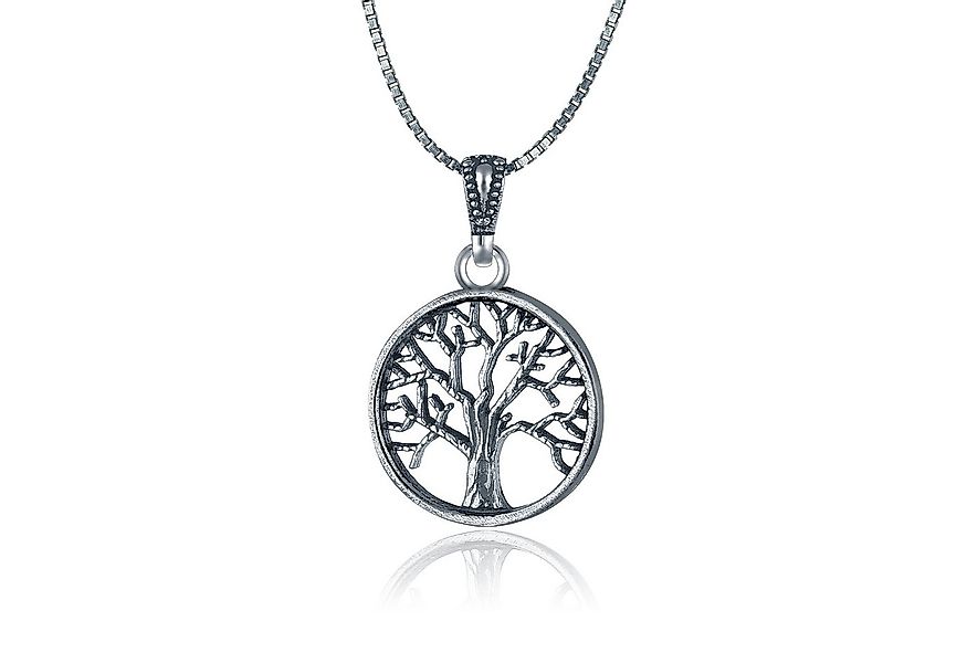 NAHLE Kette mit Anhänger Silberkette Lebensbaum Kette (inkl. Schmuckbox), 9 günstig online kaufen