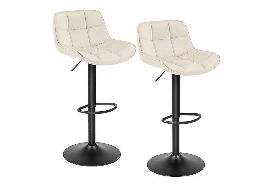 EUGAD Barhocker (2 St), Samtbezug höhenverstellbar 360° drehbar aus Metall günstig online kaufen