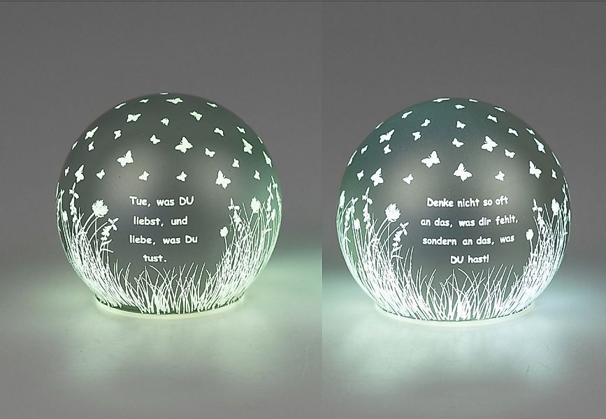 formano Kugelleuchte Sprüche, Höhe: cm, Farbe: Grün, Motiv: Sprüche günstig online kaufen