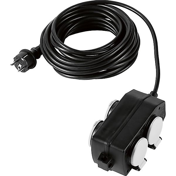 Steckdosenblock IP 20 Schwarz-Grau 10 m günstig online kaufen