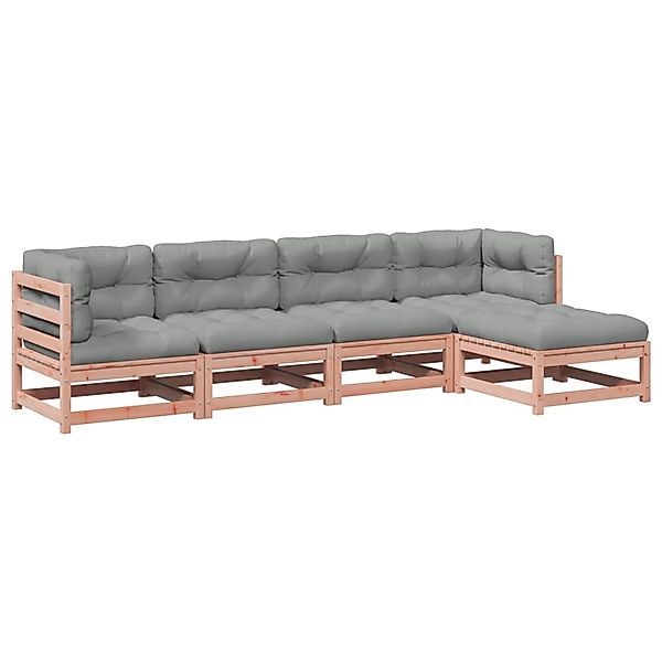 vidaXL 5-Tlg Garten-Sofagarnitur mit Kissen Massivholz Douglasie 3299391 günstig online kaufen