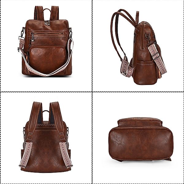 OKWISH Rucksack Damen Rucksack Reiserucksack Kunstleder günstig online kaufen