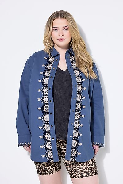 Studio Untold Hemdbluse Hemd oversized Stickerei günstig online kaufen