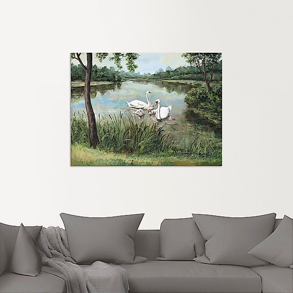 Artland Wandbild »Schwäne«, Vögel, (1 St.), als Alubild, Outdoorbild, Leinw günstig online kaufen
