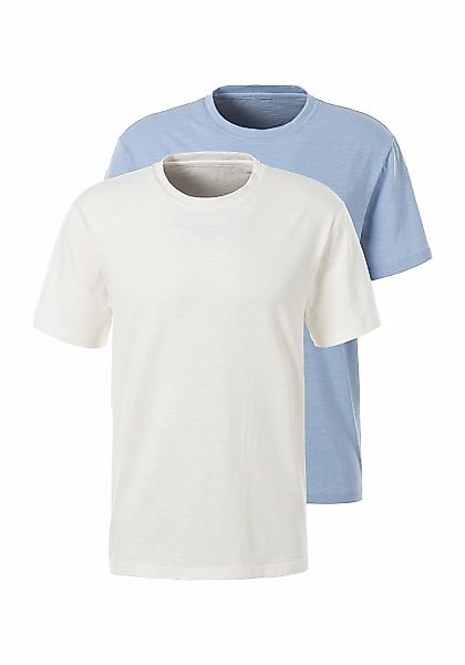 John Devin T-Shirt "mit Slub-Garn Struktur", 2 Stk. aus leichter, strukturi günstig online kaufen