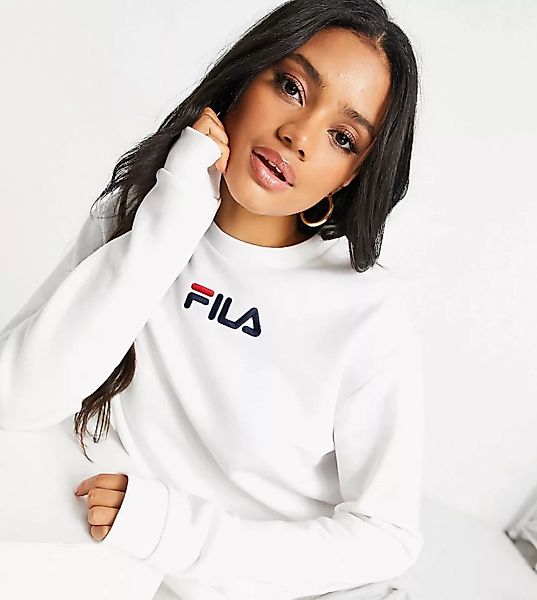 Fila – Weißes Oversize-Sweatshirt mit Logo auf der Brust, exklusiv bei ASOS günstig online kaufen