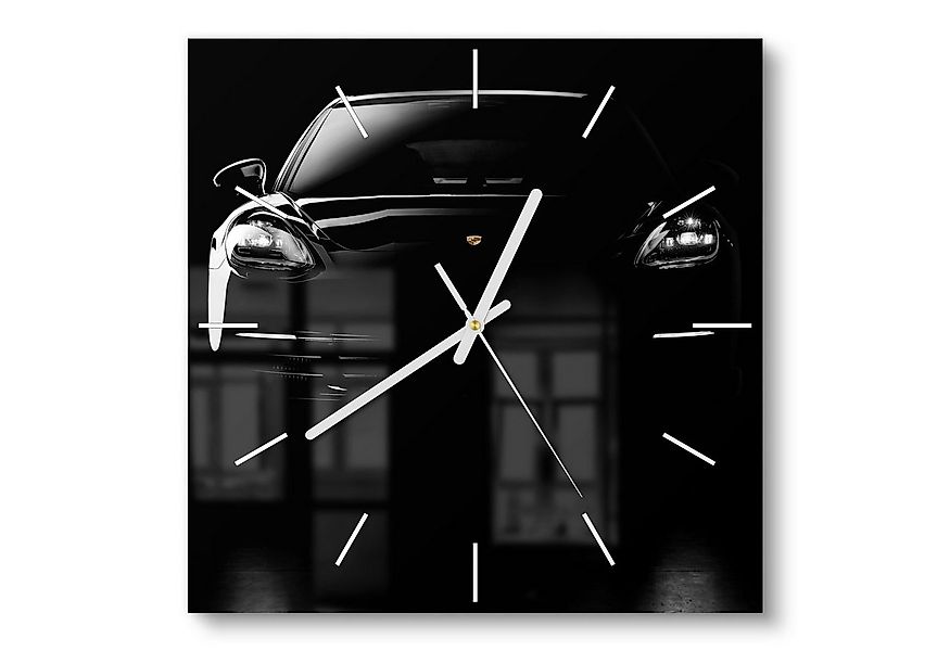 DEQORI Wanduhr 'Porsche Panamera Front' (Glas Glasuhr modern Wand Uhr Desig günstig online kaufen