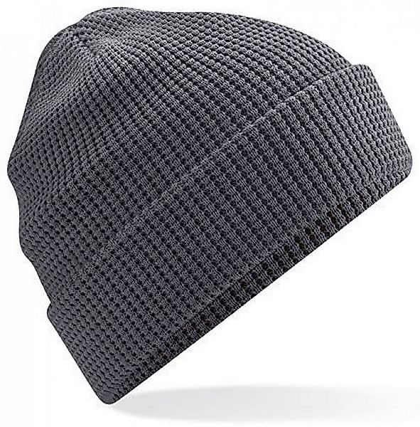 Beechfield® Bommelmütze Organic Cotton Waffle Beanie - 100% Bio-Baumwolle günstig online kaufen