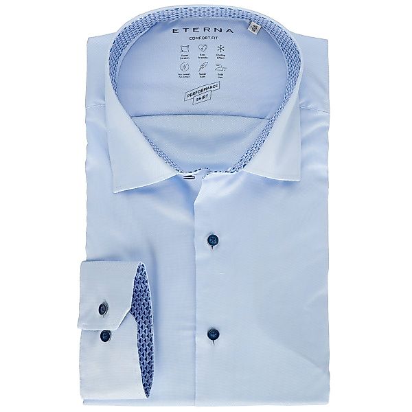 ETERNA Businesshemd mit Cooling Effect, langarm Farbe mittelblau Größe: 50 günstig online kaufen