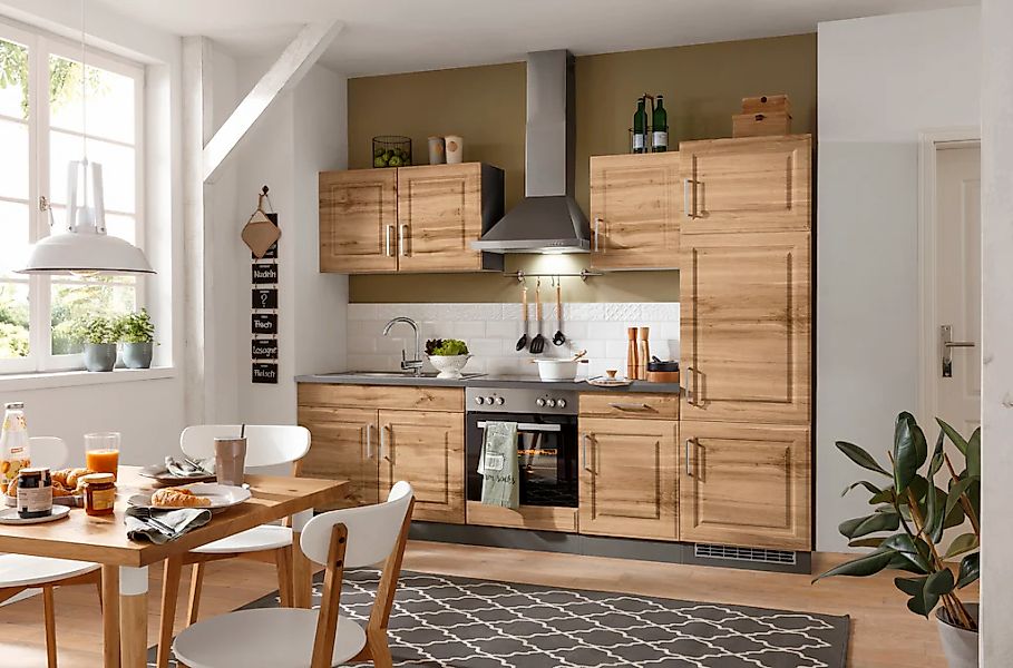 HELD MÖBEL Küchenzeile "Stockholm", Breite 270 cm, mit hochwertigen MDF Fro günstig online kaufen