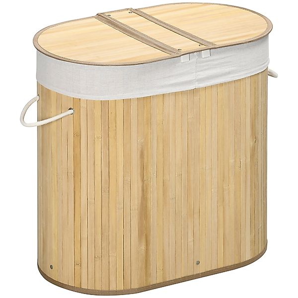 HOMCOM Wäschekorb 100L mit Deckel, Griff günstig online kaufen
