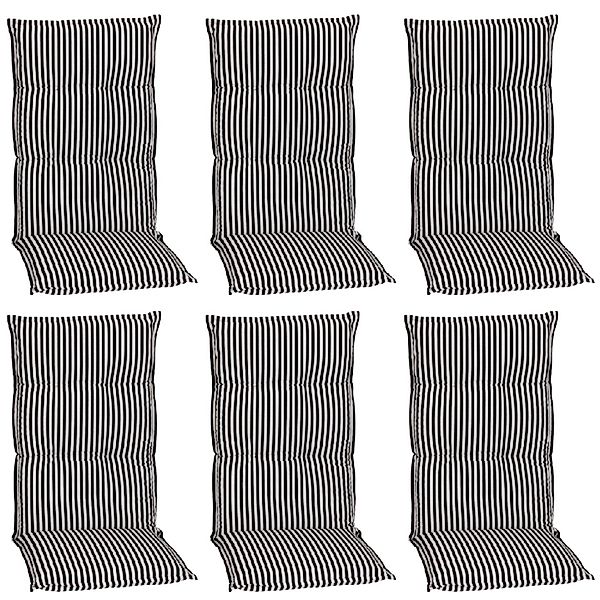 Beo Sitzauflage Hochlehner Tupelo 6er Set Schwarz-Weiß günstig online kaufen