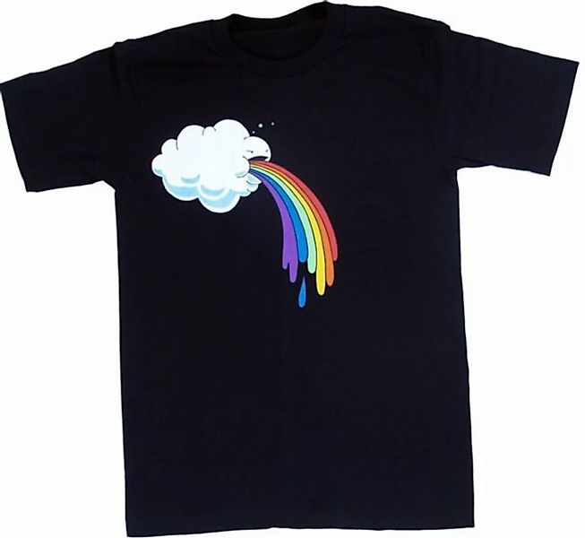 Guru-Shop T-Shirt Fun Retro Art T-Shirt `Wolke` - dunkelblau alternative Be günstig online kaufen