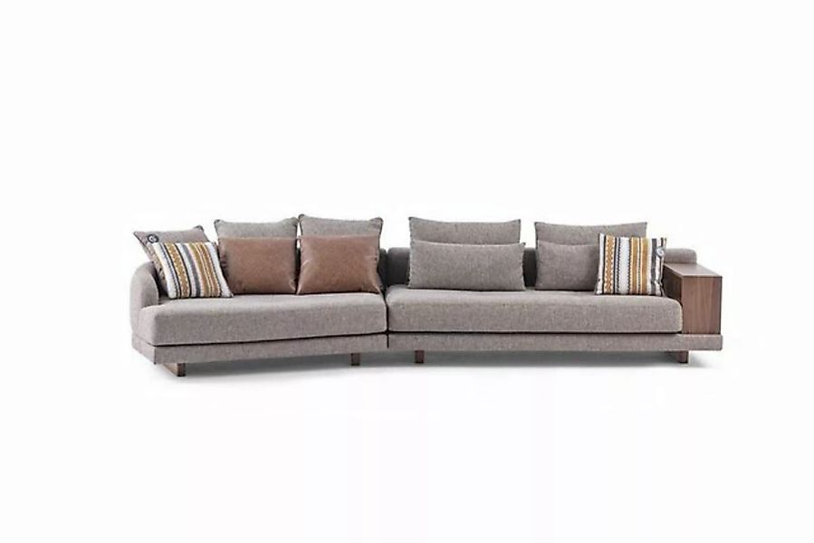 JVmoebel Big-Sofa Massive Sofa 5-Sitzer Wohnzimmer Grau Elegant Modern Desi günstig online kaufen