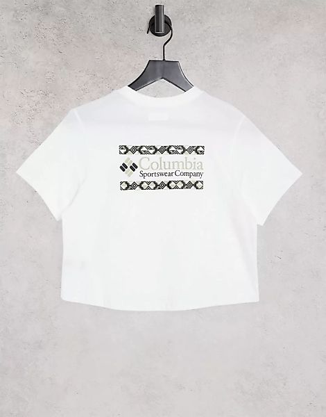 Columbia – Rapid Ridge – T-Shirt mit kurzem Schnitt in Weiß günstig online kaufen