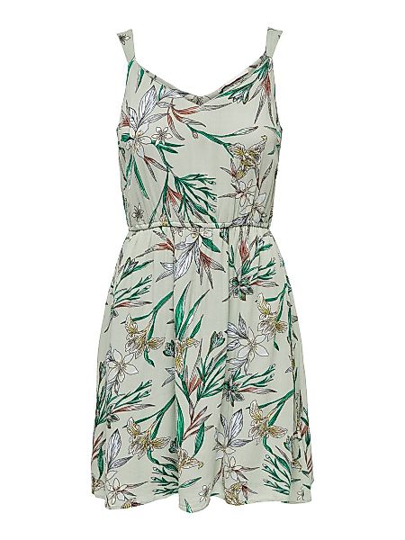 ONLY Blumenprint Kleid Ohne Ärmel Damen Grün günstig online kaufen