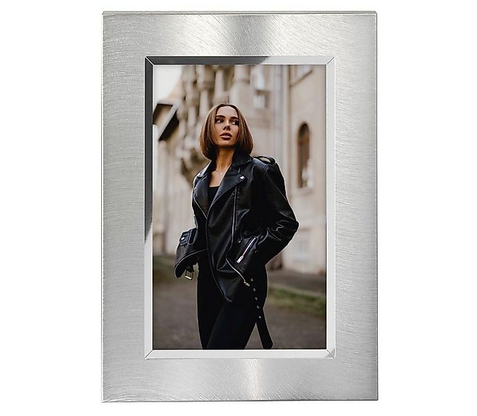 Hama Portraitrahmen Porträtrahmen 13x18 cm, silber, aufhängbar, aufstellbar günstig online kaufen