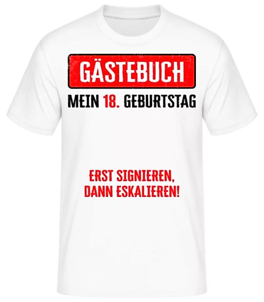 Gästebuch 18 Geburtstag · Männer Basic T-Shirt günstig online kaufen