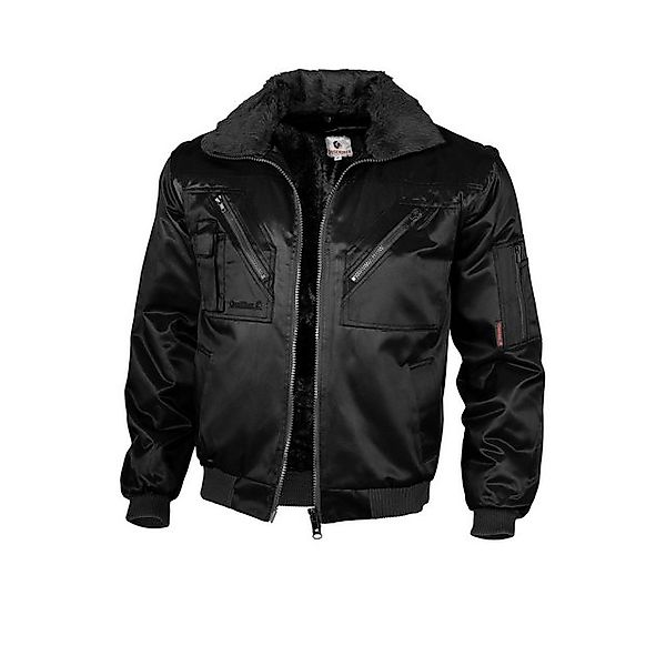 Qualitex Workwear Pilotenjacke Pilotenjacke einfarbig schwarz, Gr. S günstig online kaufen