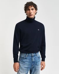 Gant Strickpullover CTN/WO ROLLNECK Mit Rundhalsausschnitt günstig online kaufen
