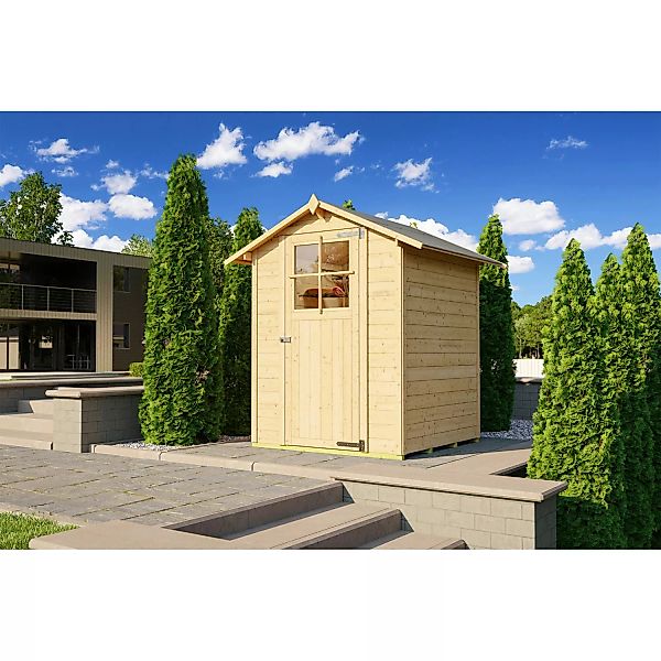 Weka Holz-Gartenhaus Satteldach Unbehandelt 171 cm günstig online kaufen