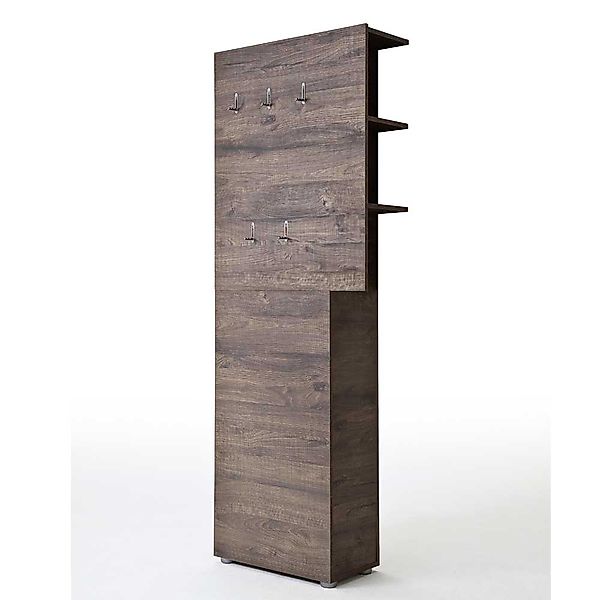 Standgarderobe in Braun Wenge klappbare Haken günstig online kaufen