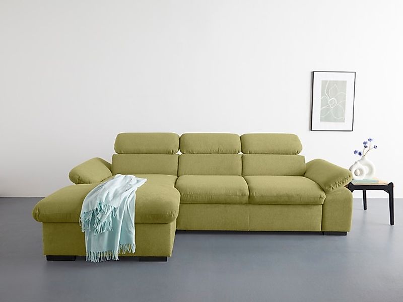 COTTA Ecksofa »Lola L-Form mit Kopfteilfunktion & Hocker«, (Set, mit Hocker günstig online kaufen