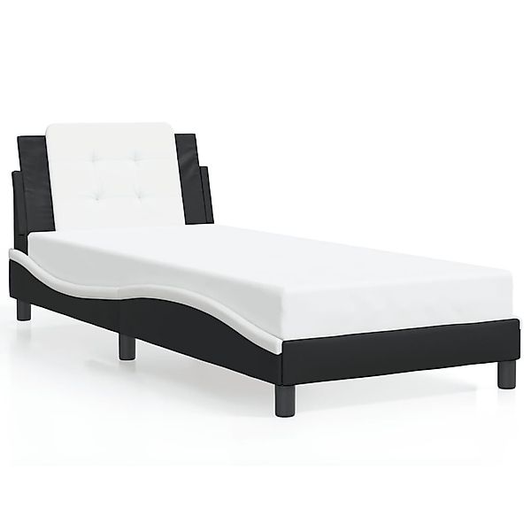 vidaXL Bett Bettgestell mit Kopfteil Schwarz günstig online kaufen